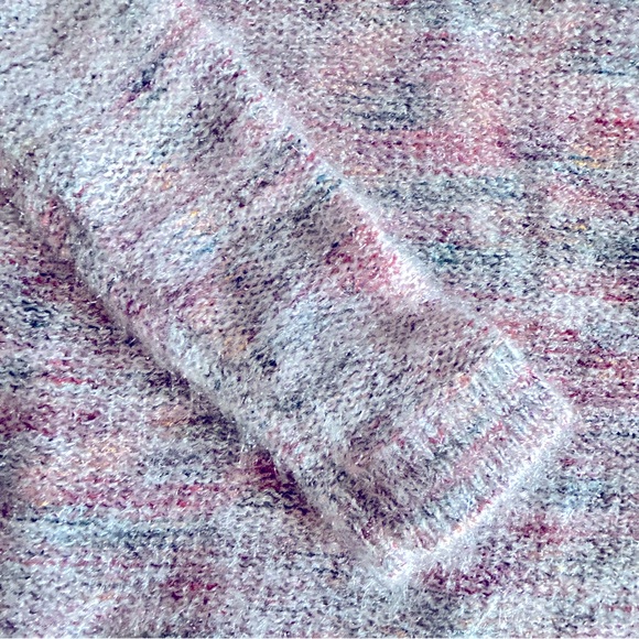 Banjara Strappy Sleeve Light Spring Summer Sweater Marled Strappy Blush Pink Top - Picture 2 of 11